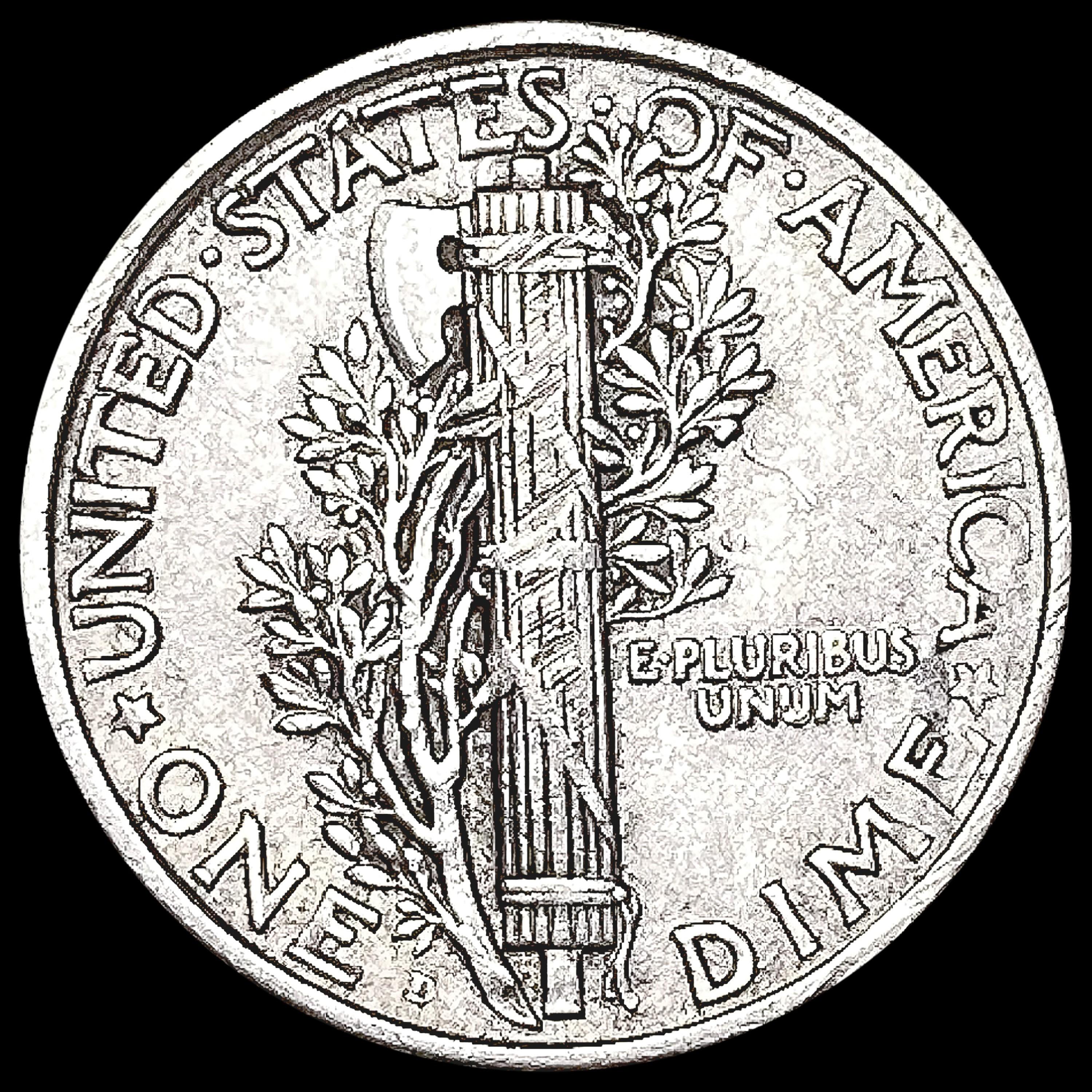 1921-D Mercury Dime CLOSELY UNCIRCULATED