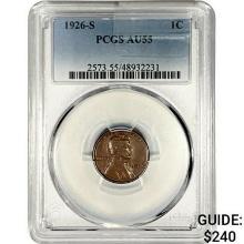 1926-S Wheat Cent PCGS AU55