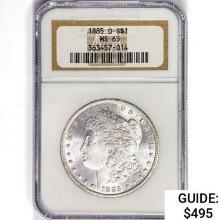 1885-O Morgan Silver Dollar NGC MS65