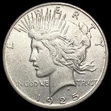 1925-S Silver Peace Dollar CLOSELY UNCIRCULATED