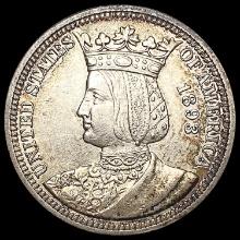 1893 Isabella Silver Quarter CHOICE AU