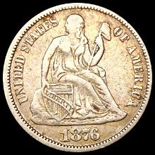 1876 Seated Liberty Dime NEARLY UNCIRCULATED