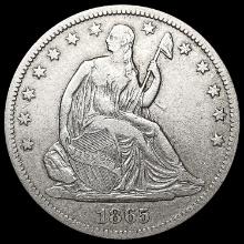 1865-S Seated Liberty Half Dollar CLOSELY UNCIRCUL