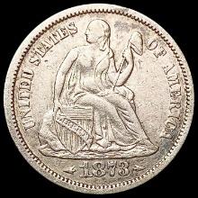 1873-S Seated Liberty Dime CHOICE AU