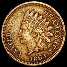 1863 Indian Head Cent NEARLY UNCIRCULATED