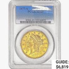 1877-S $20 Gold Double Eagle PCGS MS60