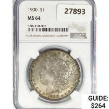 1900 Morgan Silver Dollar NGC MS64