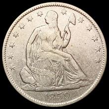 1859-O Seated Liberty Half Dollar LIGHTLY CIRCULAT