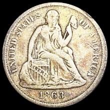 1863-S Seated Liberty Dime NICELY CIRCULATED