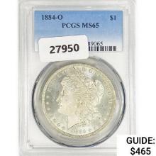 1884-O Morgan Silver Dollar PCGS MS65