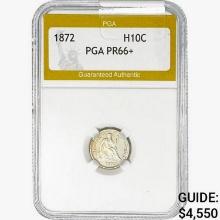 1872 Seated Liberty Half Dime PGA PR66+