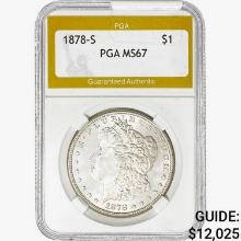 1878-S Morgan Silver Dollar PGA MS67