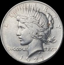 1921 Silver Peace Dollar NEARLY UNCIRCULATED