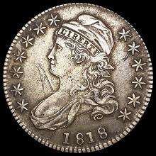 1818 Capped Bust Half Dollar LIGHTLY CIRCULATED