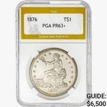 1876 Silver Trade Dollar PGA PR63+
