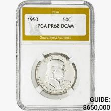 1950 Franklin Half Dollar PGA PR68 DCAM