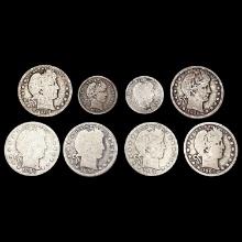 1895-1916 Varied US Silver Coinage [8 Coins] HIGH