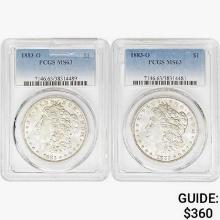 1883-O [2] Morgan Silver Dollar PCGS MS63