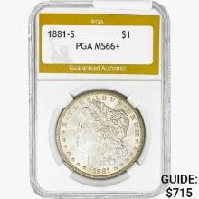 1881-S Morgan Silver Dollar PGA MS66+