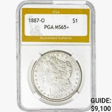 1887-O Morgan Silver Dollar PGA MS65+