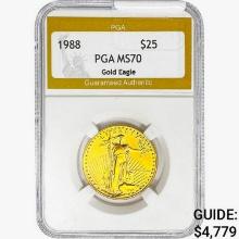 1988 $25 1/2oz Gold Eagle PGA MS79