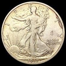1917-S Walking Liberty Half Dollar NEARLY UNCIRCULATED
