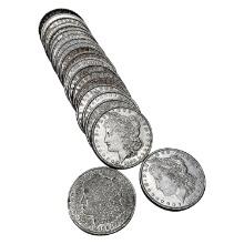 1885-1921 AU-UNC Roll of Morgan Silver Dollars [21 Coins]
