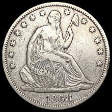 1868-S Seated Liberty Half Dollar NEARLY UNCIRCULATED