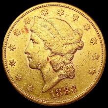 1883-S $20 Gold Double Eagle CLOSELY UNCIRCULATED