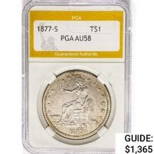 1877-S Silver Trade Dollar PGA AU58
