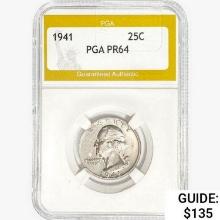 1941 Washington Silver Quarter PGA PR64