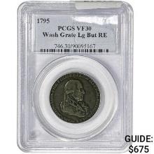 1795 Half Cent Wash Grate Lg But RE PCGS VF30