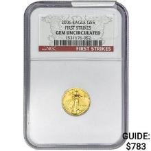 2006 US 1/10oz. Gold $5 Eagle NGC GemUNC FS