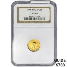 2006 US 1/10oz. Gold $5 Eagle NGC MS69