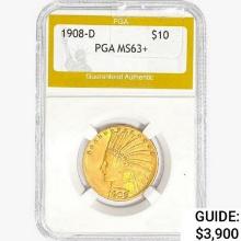 1908-D $10 Gold Eagle PGA MS63+