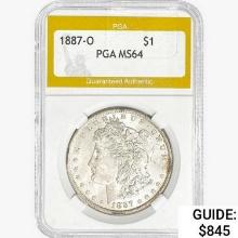 1887-O Morgan Silver Dollar PGA MS64