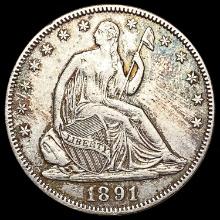 1891 Seated Liberty Half Dollar CLOSELY UNCIRCULATED