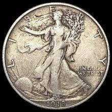 1918-S Walking Liberty Half Dollar LIGHTLY CIRCULATED