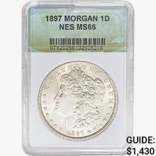 1897 Morgan Silver Dollar NES MS66