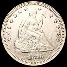 1876-CC Seated Liberty Quarter CLOSELY UNCIRCULATED