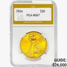 1924 $20 Gold Double Eagle PGA MS67