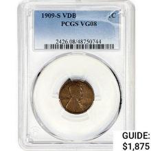 1909-S VDB Wheat Cent PCGS VG08