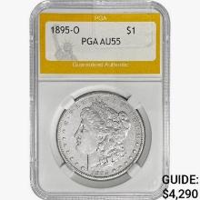 1895-O Morgan Silver Dollar PGA AU55