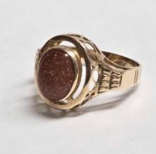 Vintage Goldstone 14k Gold Ring
