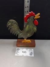 Wooden Hand painted Rooster