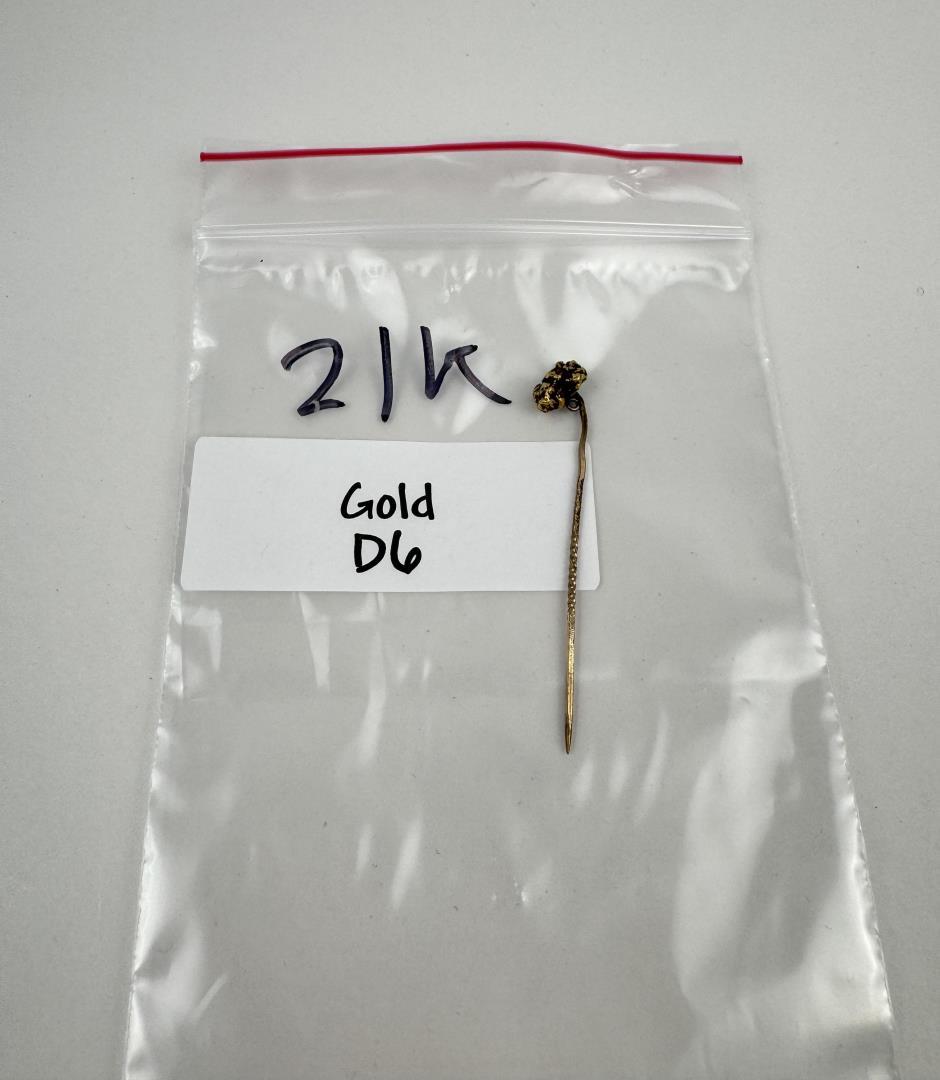 Antique Alaskan 21k Gold Miners Stick Pin