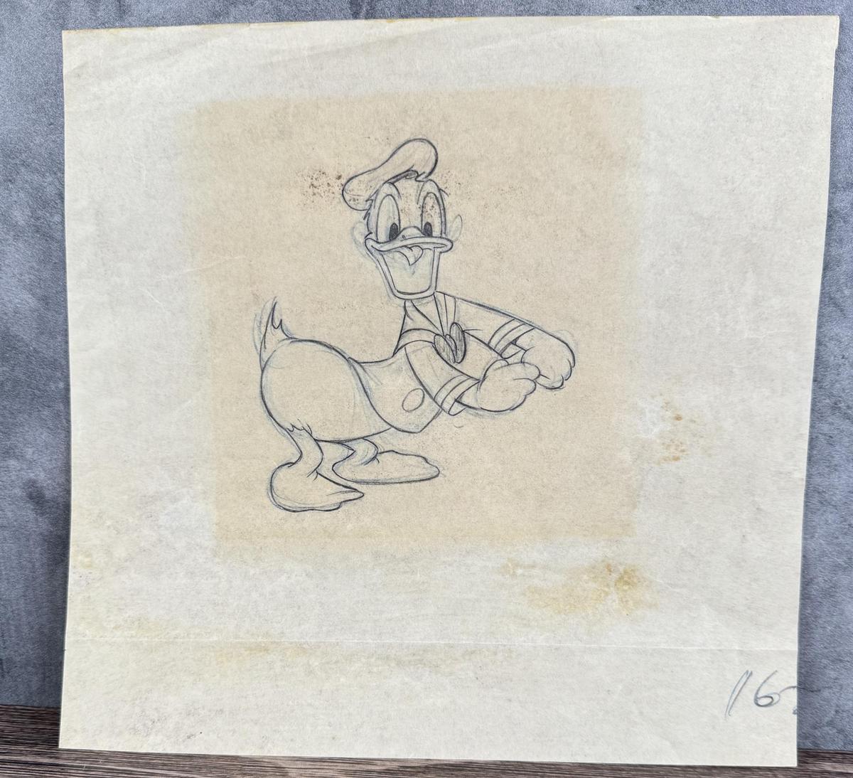 Walt Disney Studios Donald Duck Animation Drawing