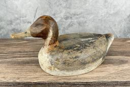 Antique Folk Art Canvasback Duck Decoy