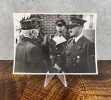 Hitler & Marshal Petain Of Vichy France Photo