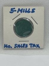 Missouri 5 Mill Sales Tax Token